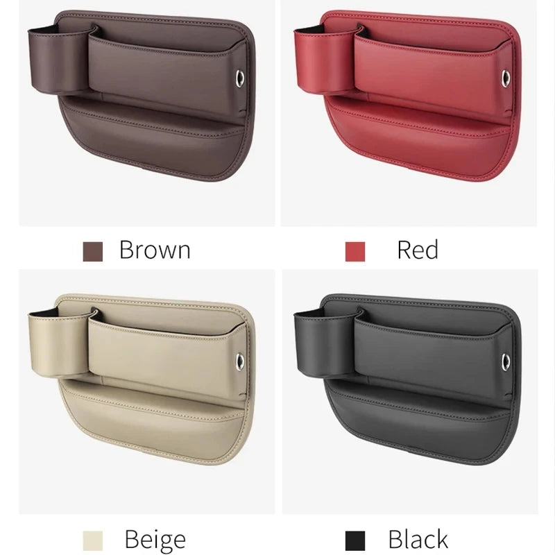 Car Seat Gap Storage Box Multifunction Car Interior Crevice Organizer Auto Seat Central Control Storage Bag With Cup Holder