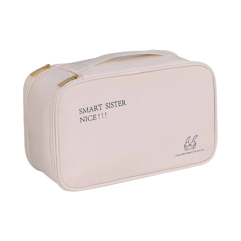 Travel Storage Bag Portable Underwear Pantyhose, Socks Organizing Bag, Double Layer Large Capacity Luggage Bag Travel Essentials