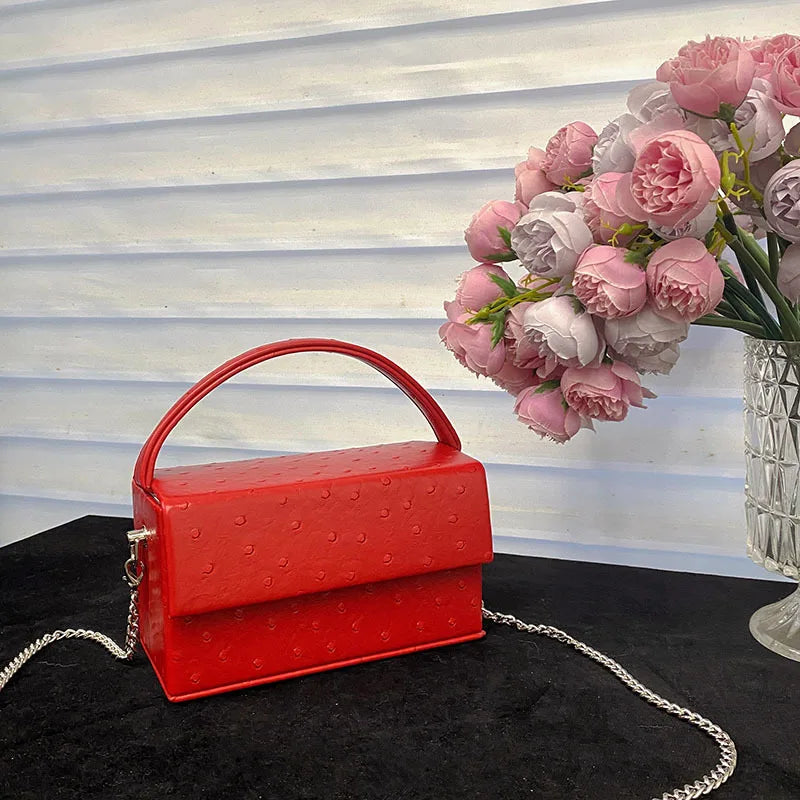 Women's Handbag Luxury Designer Box Shape Shoulder Bag Chain Messenger Flap Girl Fashion Crossbody Square Bag