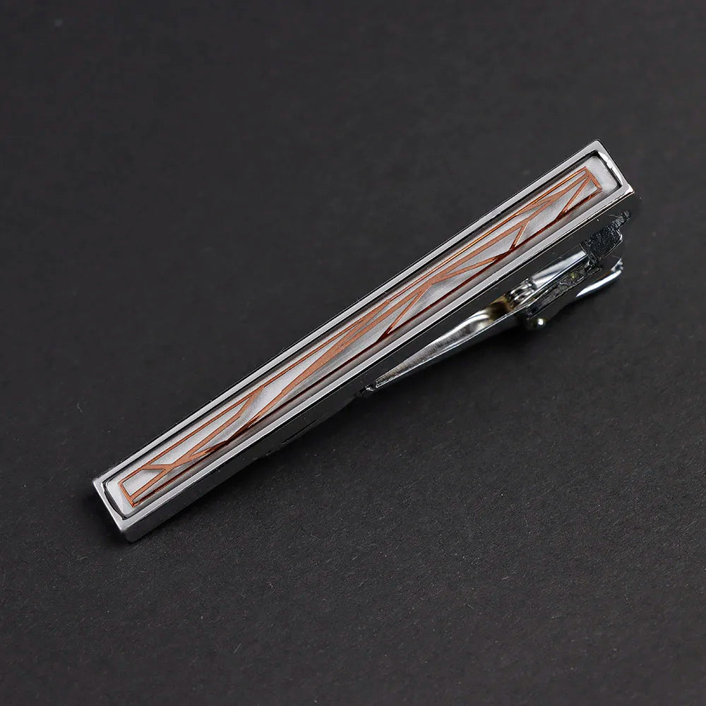 New High Quanlity Classic Golden Sliver 6cm Designer Metal Tie Clips Set Necktie Pin For Men Business Banquet Accessories Gift