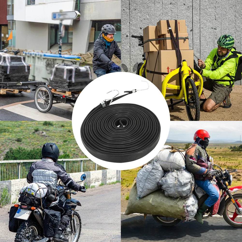 2.5M/3.5M/5M Bungee Cords with Hooks Extra Long Bungee Strap Ropes Rubber Luggage Roof Rack Strap Strong Elastic Rope Fixed Band
