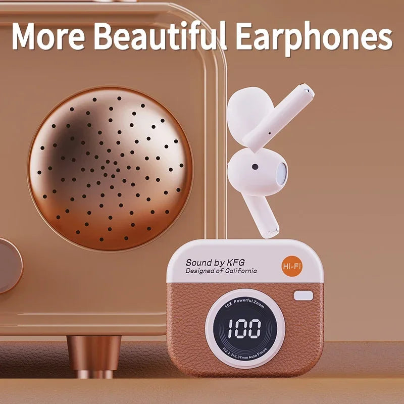 Bluetooth 5.3 Wireless Headphones Power LED Digital Display Endurance HiFi Gaming Headsets Waterproof Sports Earbuds for phones