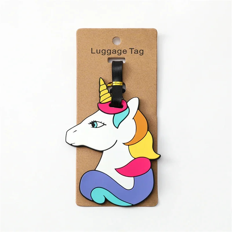 Travel Accessories Luggage Tag Creative Corgi &Cat Suitcase Fashion Style Portable Travel Hanging Tags and Anti Loss Signs