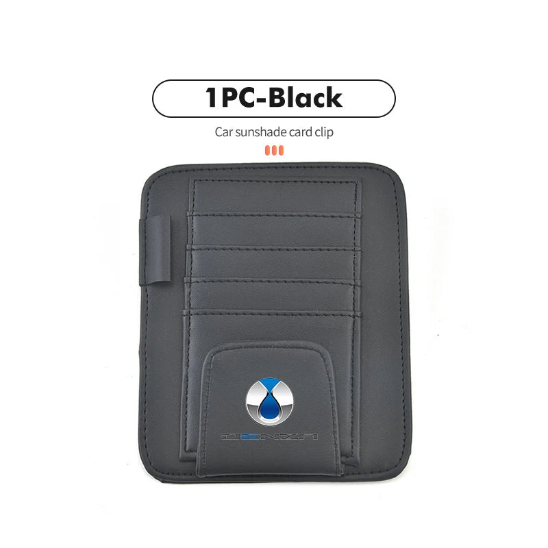 For Denza Car Sun Visor Wallet Card Bag Cover Sunglasses Holder Auto Accessories X D9 MPV EV DM-i Z9 GT N7 N8 SUV 2022 2023 N9