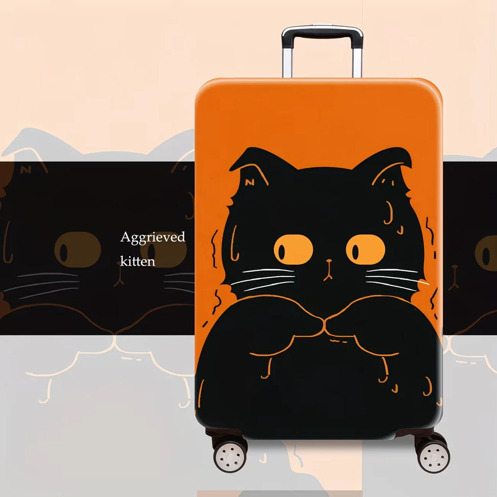 Naughty Kitten  Luggage Cover, High Stretch Elastic Anti-Scratch Dustproof Suitcase Protector for 20-32 Inch Travel Luggage