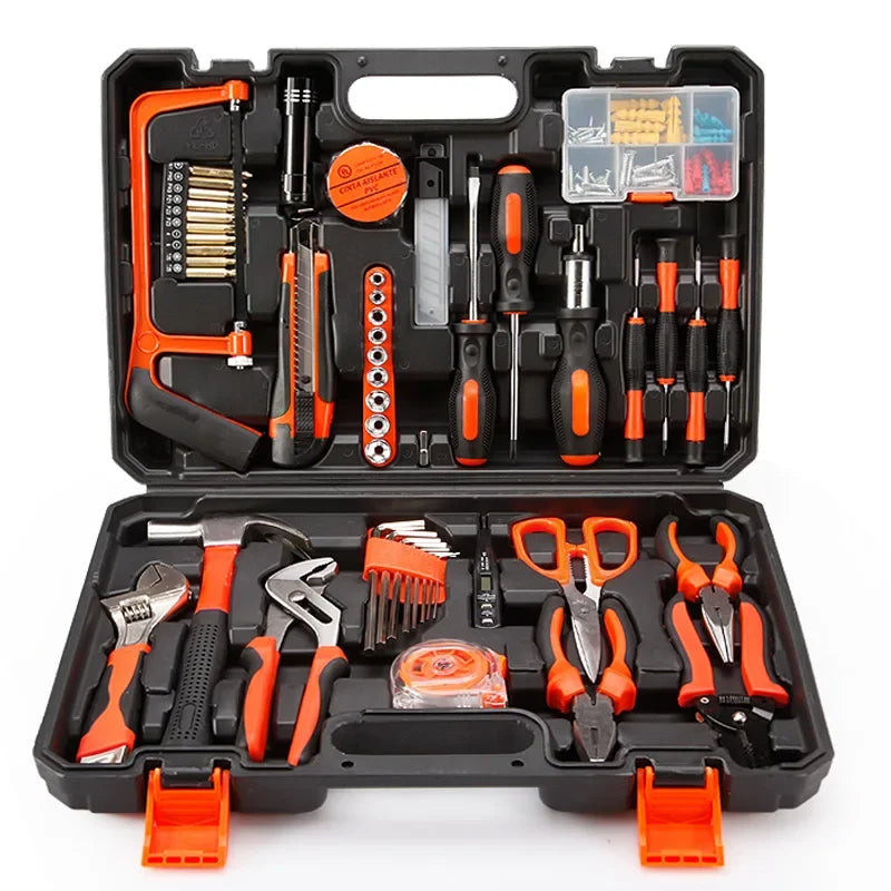 Home Tool Kit with Case Tool Set for Home Ultimate Tool Box Kit with Durable Screwdrivers Pliers Hammer Wrenches and More