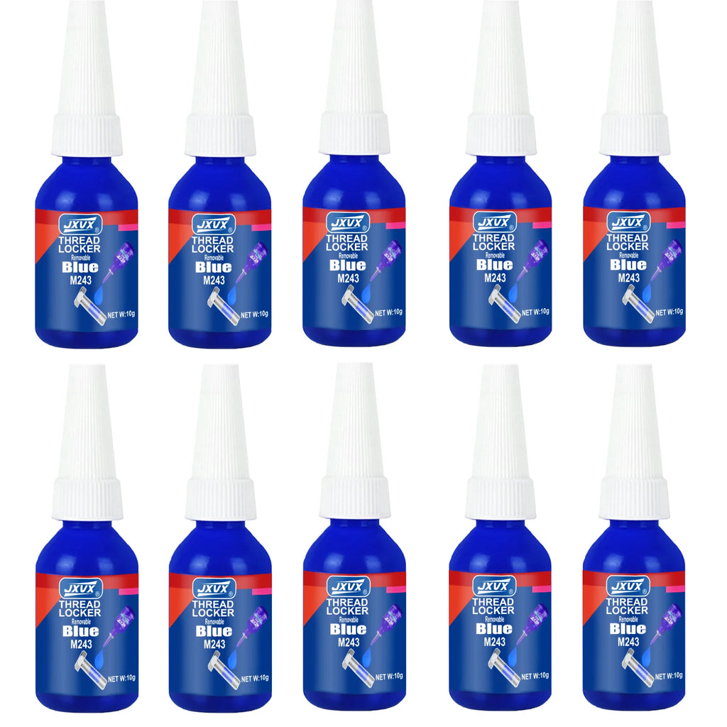 Blue Adhesive 10ml - High Strength Adhesive, High Temperature Resistant, Anti-Vibration, Specific for Metal Fasteners, Removable
