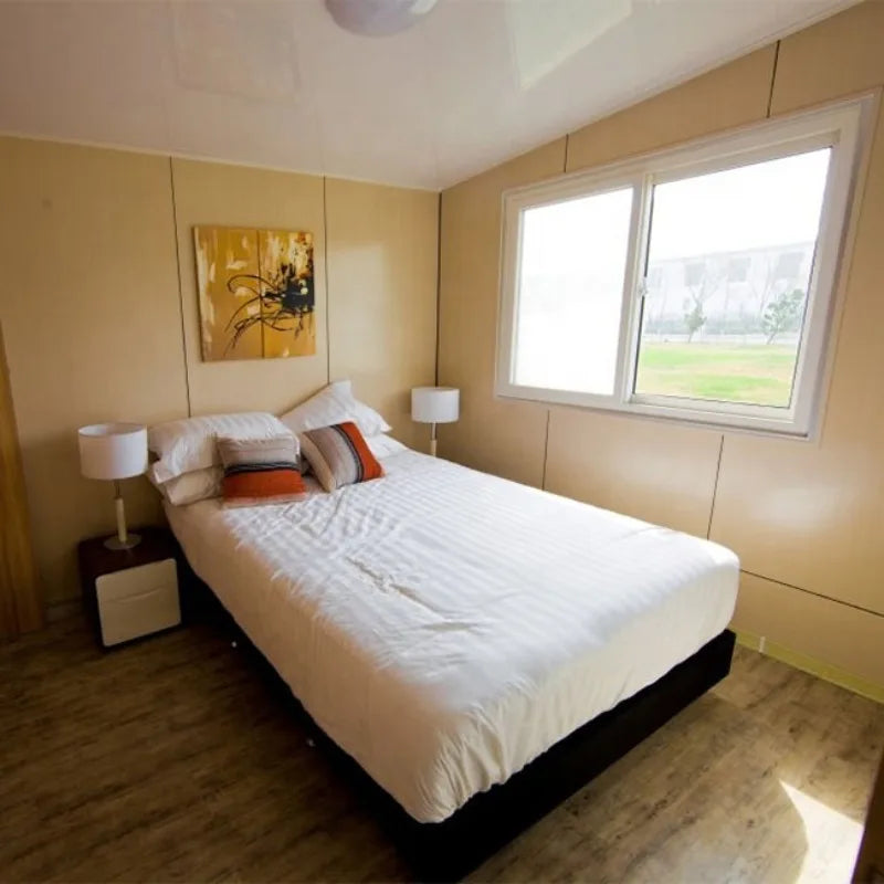 Full Furnished Modern Easy Assemble Resort Foldable Container House Prefabric Light Steel Frame 2 Room Prefab House