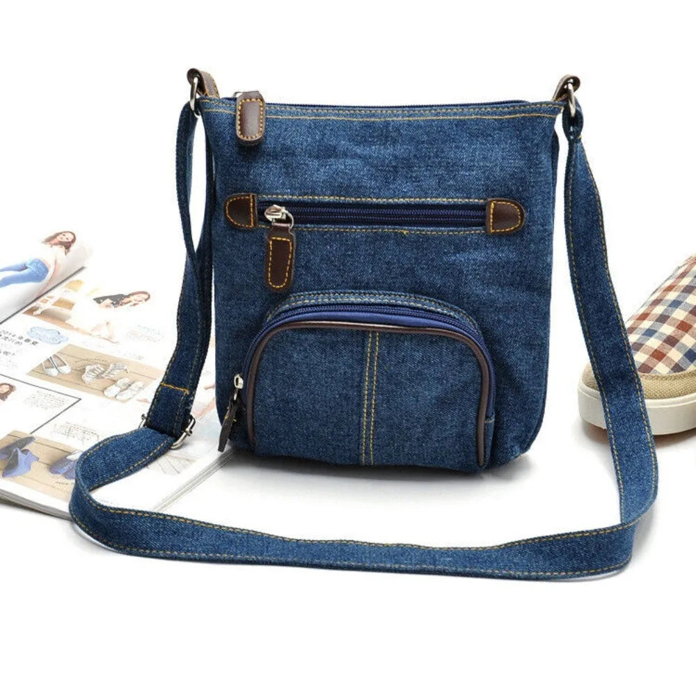 New Retro Denim Shoulder Bag Body Cross Messenger Women Handbag Simple Casual Bag Useful Casual Purse