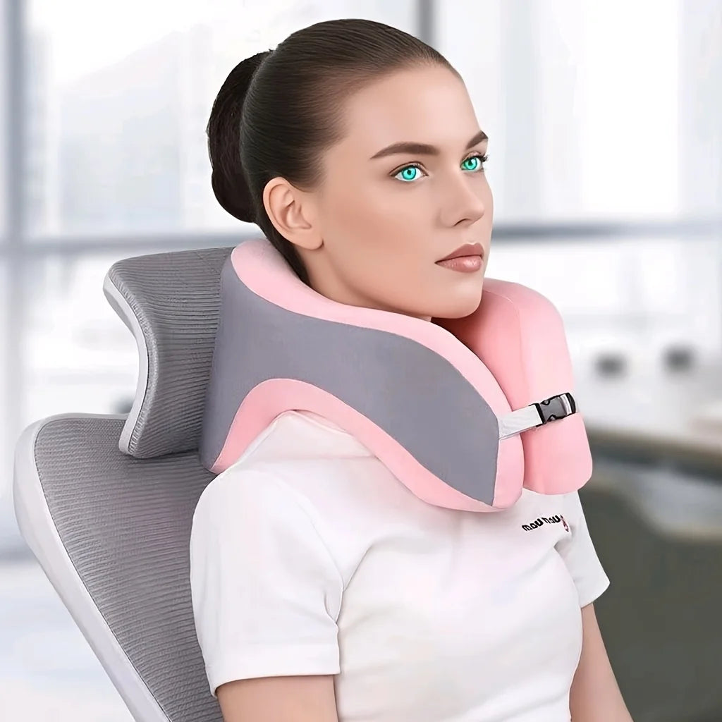 An Ergonomic U-Shaped Nap Pillow, Supporting Stomach, Back, Or Side Sleepers, Suitable for Office Naps, Travel, And Students