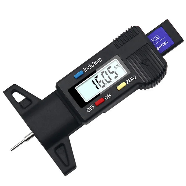 Thickness Gauges Digital Car Tyre Tire Tread Depth Gauge Meter Measurer Tool Caliper Tread Brake Pad Shoe Tire Monitoring System