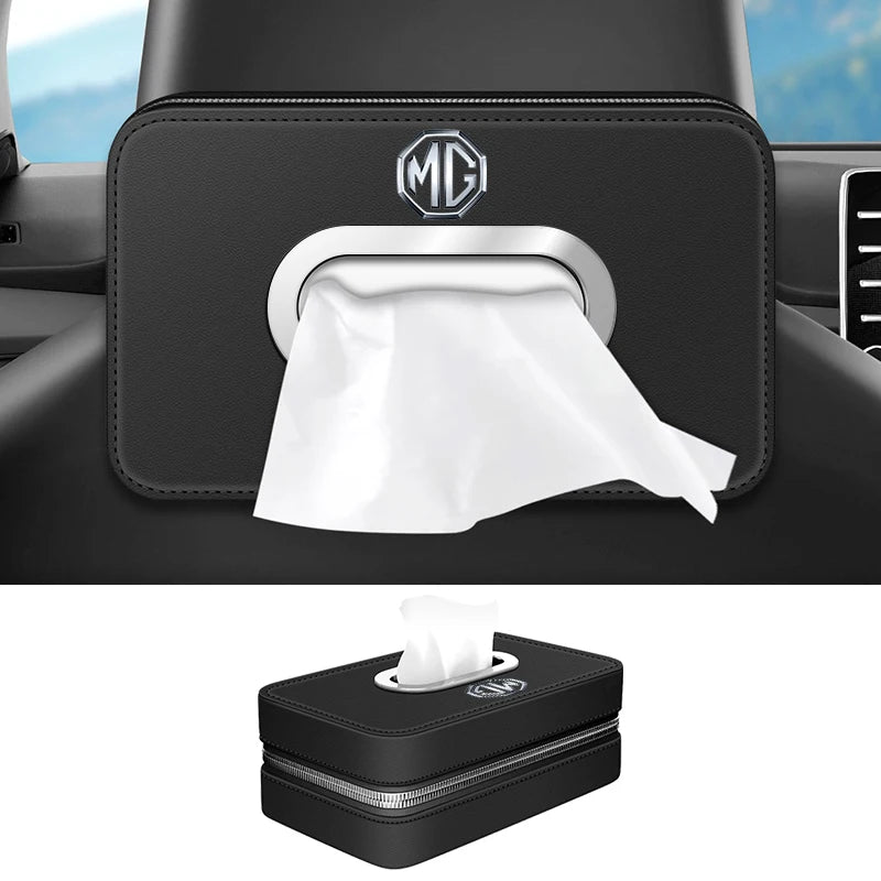 Car Seatback Tissue Box Paper Towel Bag Napkin Storage Case Accessories For Morris Garages MG 6 3 5 7 TF ZR ZS HS GS GT Hector R