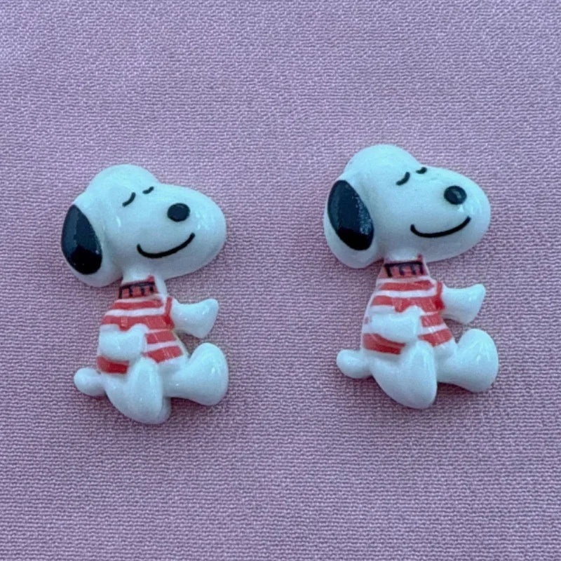 10pcs resin cute little dog pendant, DIY jewelry making earrings, keychain accessories