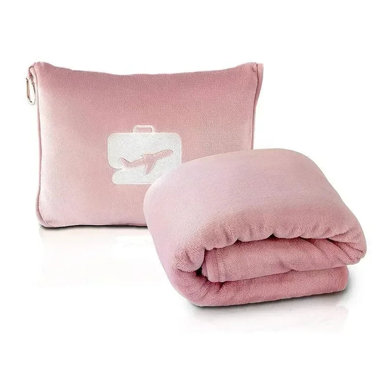 Travel Blanket Cuddle Pillow  2 in 1 Travel Pillow and Blanket Set for Airplanes Fluffy Plush Soft Comfy Thick Lightweight