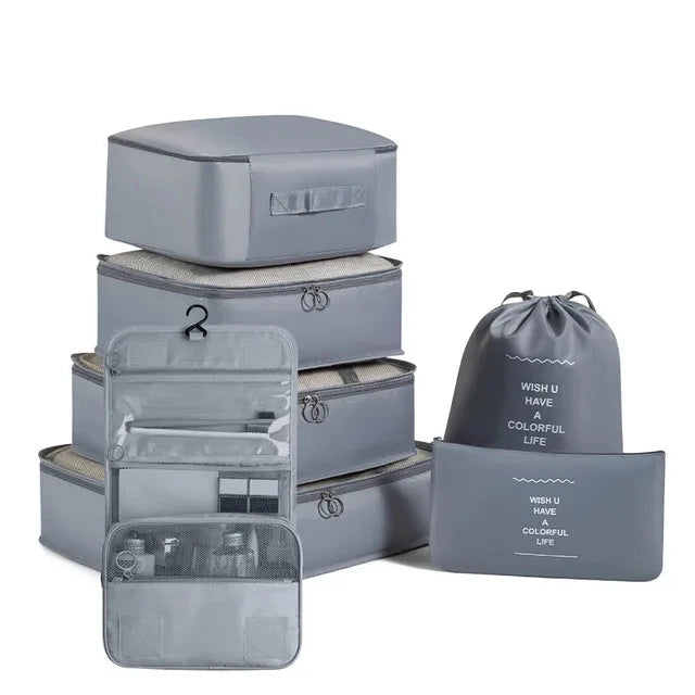 Dormitory Student Multi-Compartment Travel Storage Set Packing Cubes Organizer Bag for Clothes Toiletries Shoes Clothing