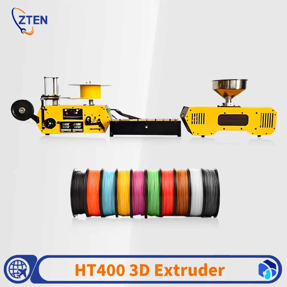 HT400 3D Printing Consumables Extruder Machine Filament Automatic Wire Diameter Control Winding Machine for PLA-CF PETG-CF PA-CF