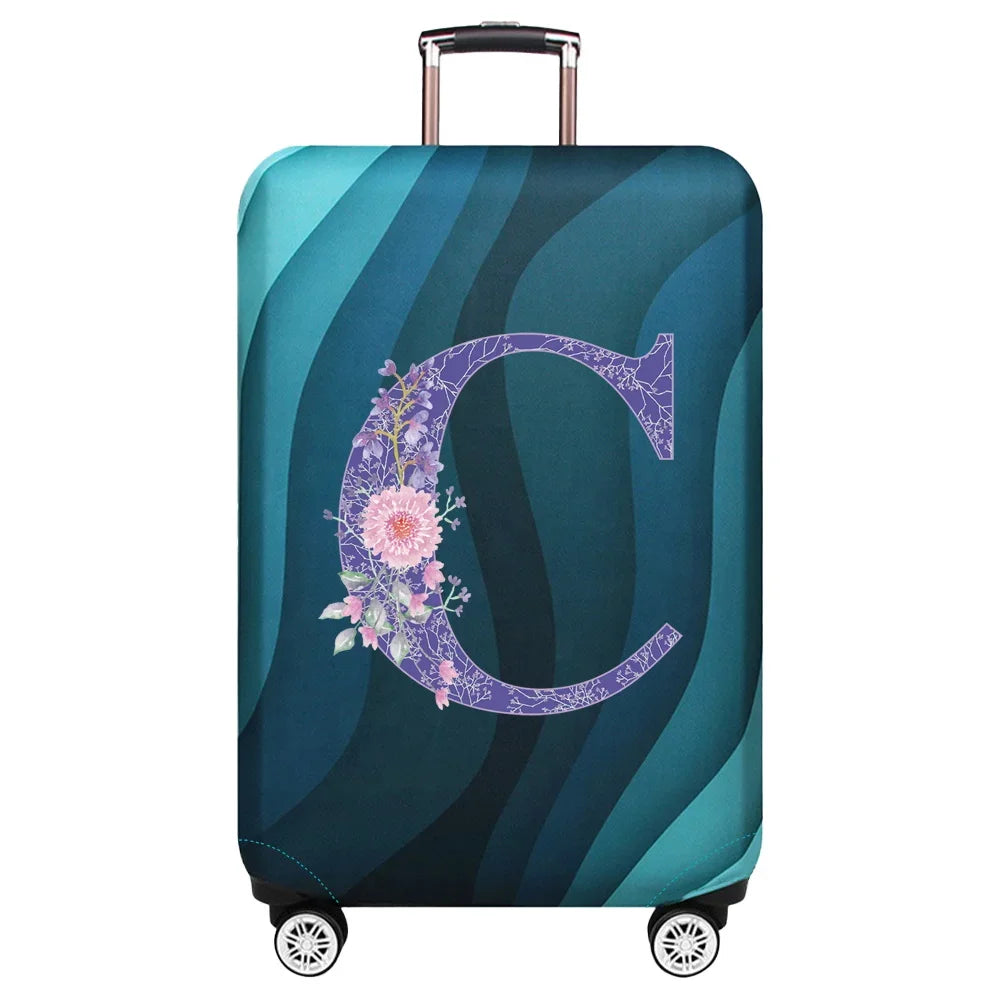 Luggage Covers 18-32inch Protector Travel Luggage Suitcase Protective Cover Stretch Dust Covers Print Purple Flower Series