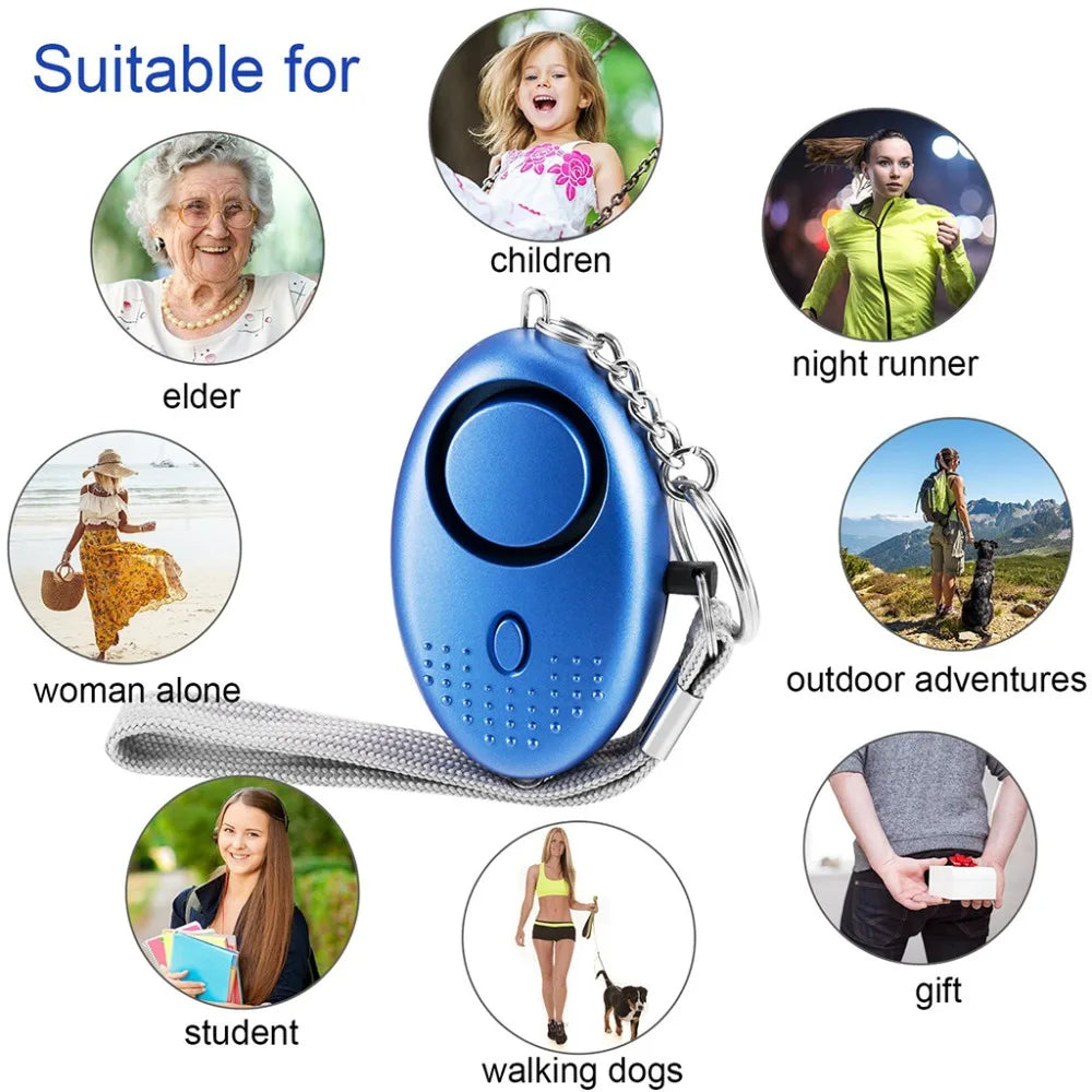 Self Defense Alarm Anti-wolf Girl Child Women Security Protect Alert Personal Safety Scream Loud Emergency Alarm Keychain