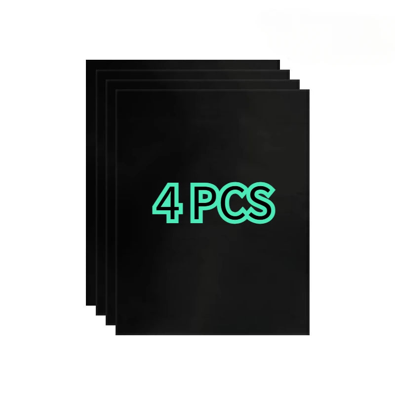yes1/2/3/4/5PCS Black BBQ Grill Mat Oven Baking BBQ Grill Mat Microwave Bottom Liners Cooking Kitchen Outdoor Picnic Party Tool