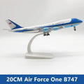 16cm/20cm Model Air Force One B747 Diecast Alloy Airplane Airlines Airways Aircraft  With Stand Landing Geer Collection Display