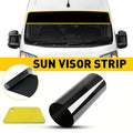 20x200cm RV Glossy Black Vinyl Sun Strip Kit for Camper Van Motorhome Sprinter Transit Ducato Large Stripe with Fitting Tool