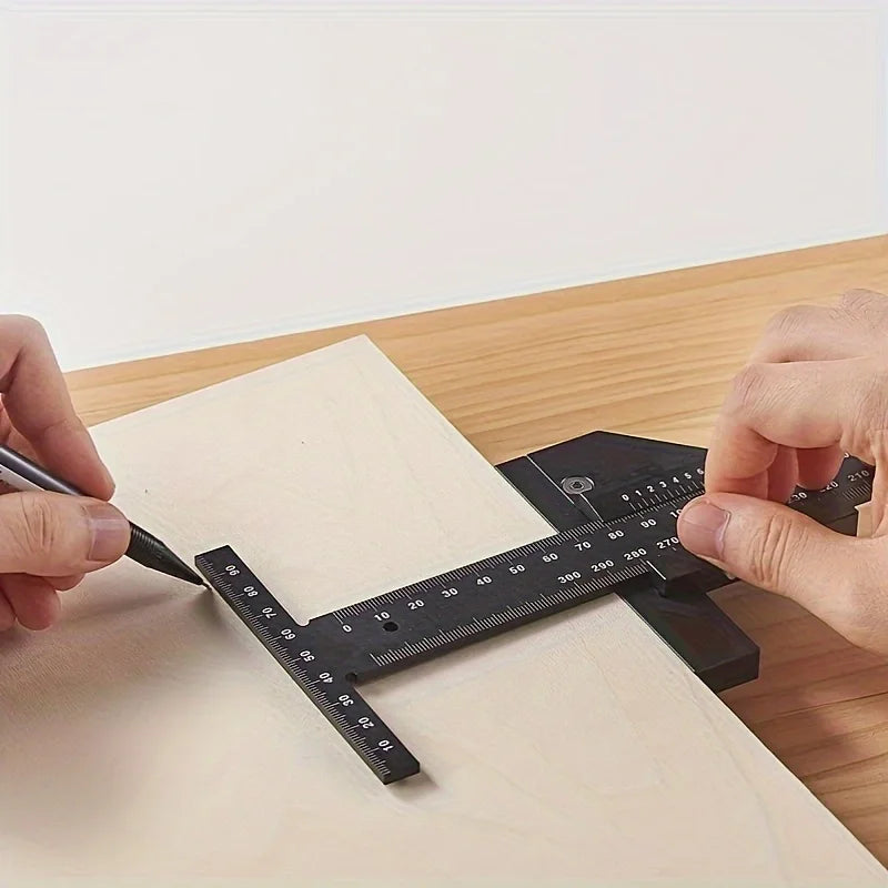 Multifunction 0-280mm Marking Depth T Ruler Measuring Tools Woodworking Sliding Gauge Aluminum Alloy Scribe Woodworking DIY Tool