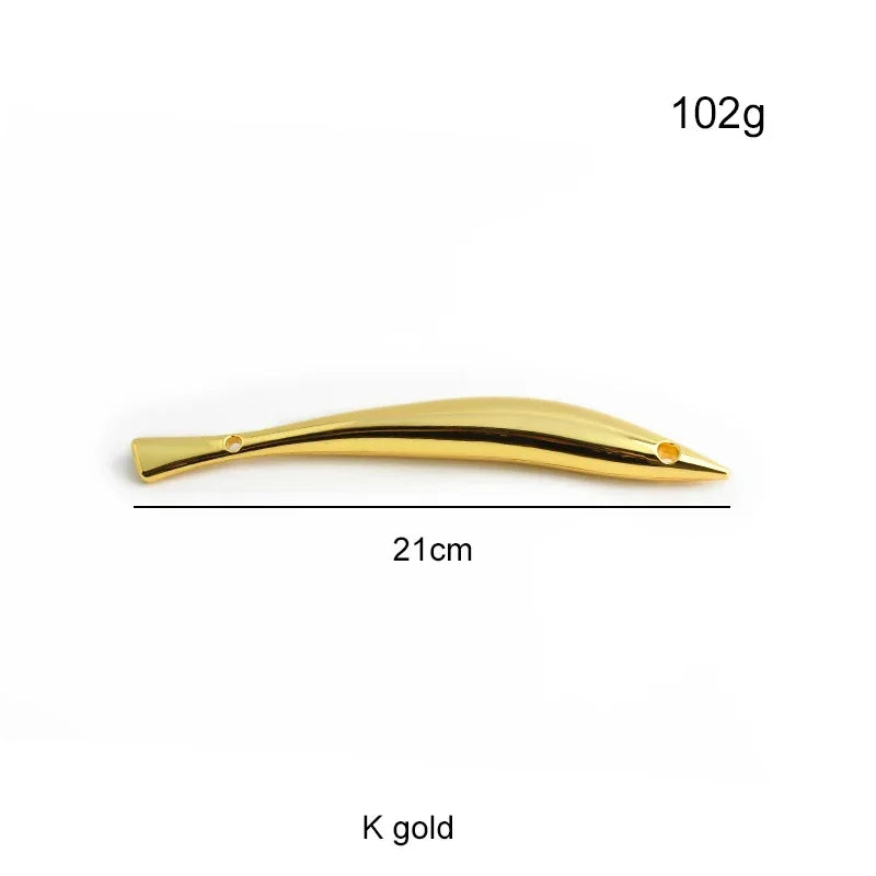 1/5/10PCS K Gold 21/27CM Fish Shape Metal Bag Handle Frame For Wristband Handbag Handles Purse Shoulder DIY Bags Accessories