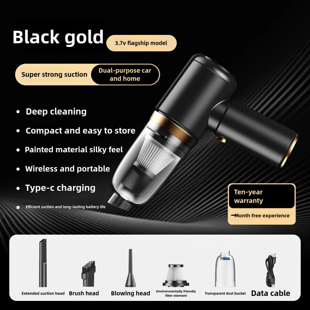 Lenovo 98000PA Wireless Vacuum Cleaner 120W Powerful Suction Home Car Dual- Use Cleaner Portable Handheld Cleaning Machine New