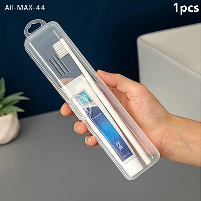 Portable Toothbrush Box Plastic Travel Toothbrush Case Transparent Toothbrush Holder Organizer Travel Practical Accessories