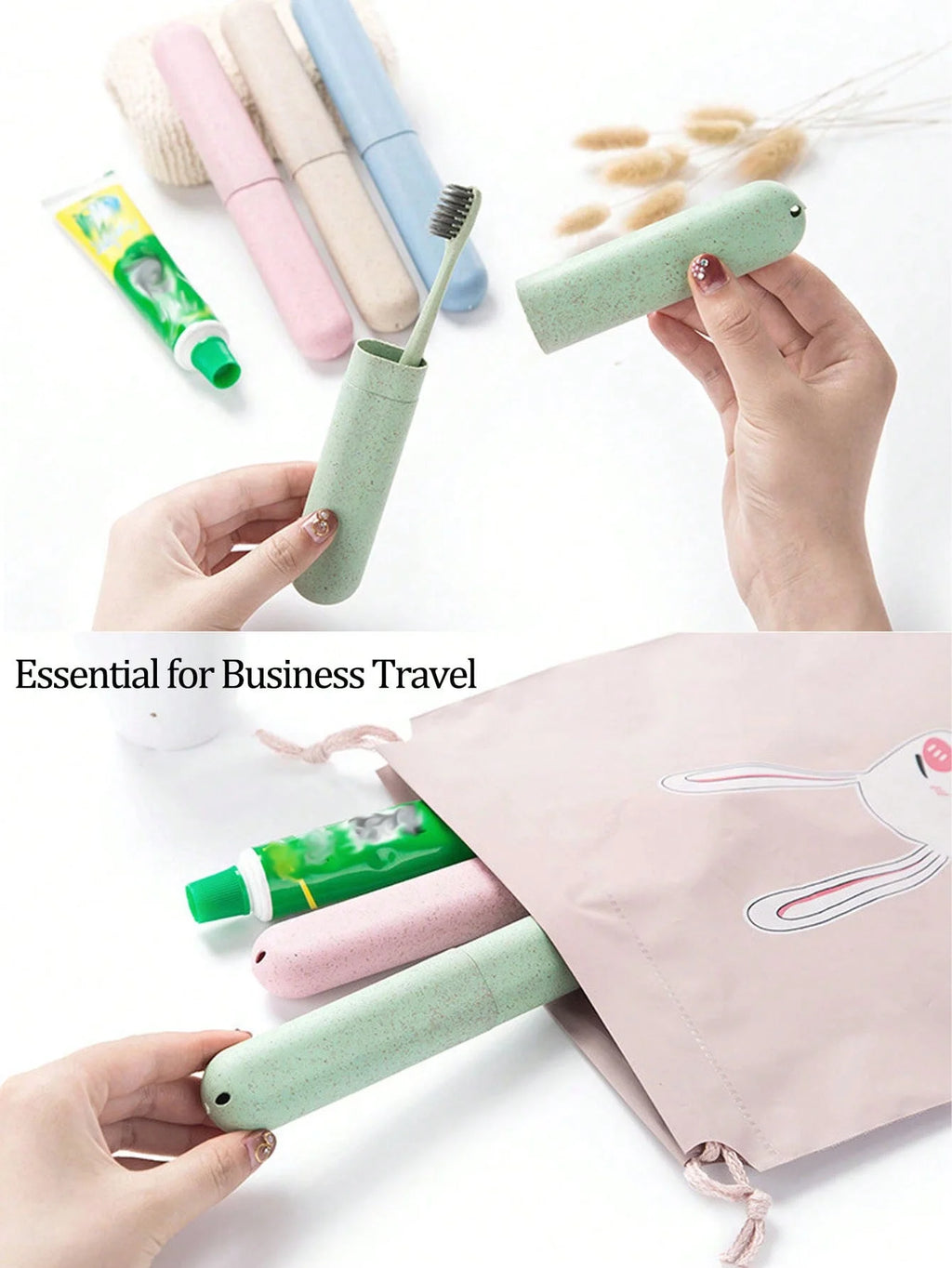 4 Pack Toothbrush Case Portable Travel Toothbrush Case Dust-Prof and Sanitary for Home, rave, Business, Camping, School oothbrus