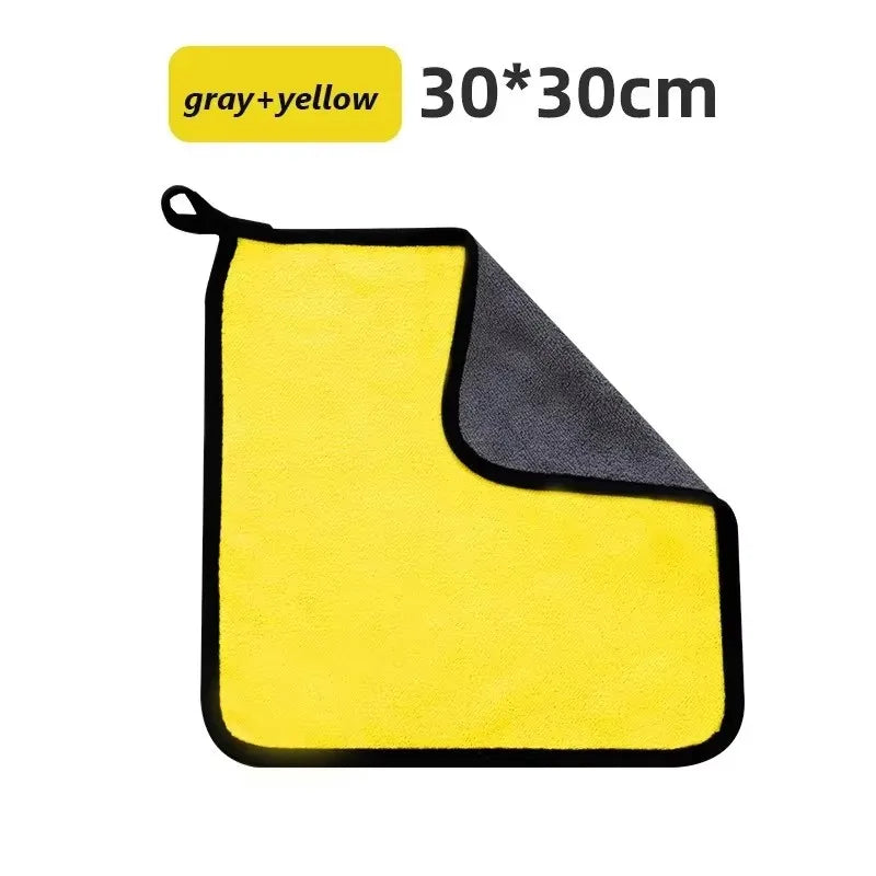 10pcs Thicken Microfiber Motorcycle Car Cleaning Towels Soft Drying Cloth Car Washing Towels Double Layer Clean Rags Detailing