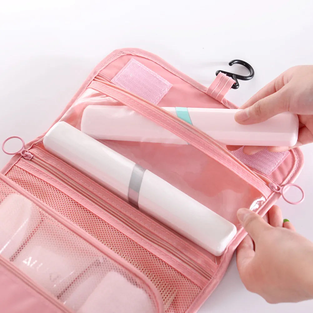 1Set Travel Toothbrush Set Lightweight Compact Toothbrush Holder with Storage Box for Toothpaste and Brush Prevents Bending on
