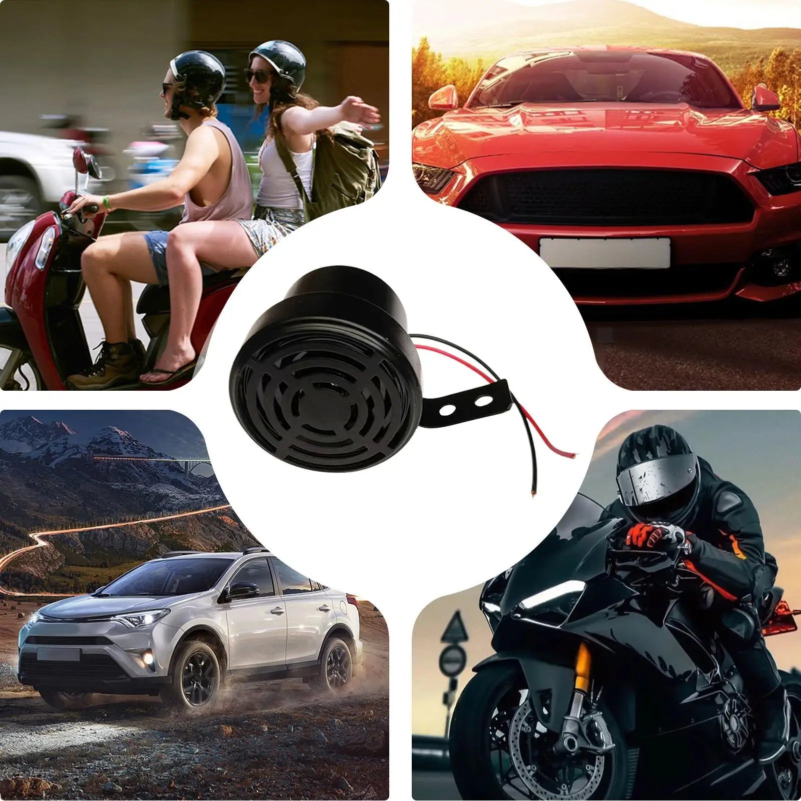 12V-80V Dog Barking Horn For Motorcycle Electric Vehicle Loud Trumpet Sound Unique Car Modification Accessory Replacement Part