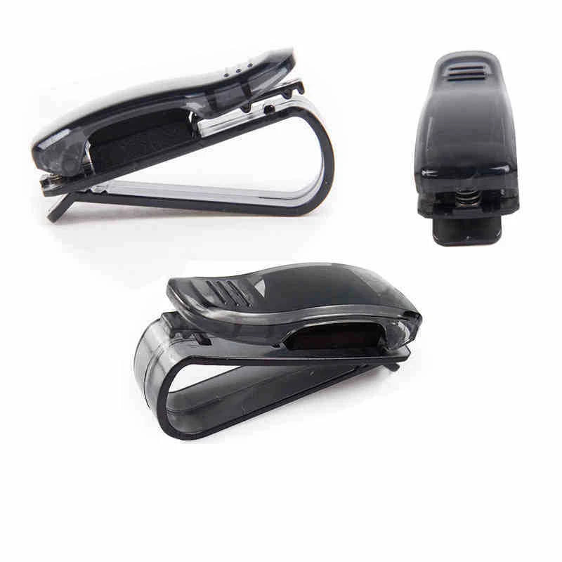 Leather Sunglasses Clip Sun Visor Car Interior Card Ticket Fastener Portable Sunglasses Holder Clips Auto Interior Accessories