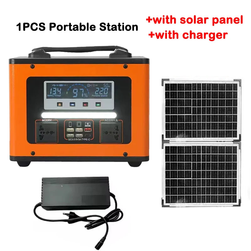 New  600Wh LiFePO4 220V High Power Portable Power Station 40AH Solar Outdoor Mobile Power Supply Home Emergency Energy Storage