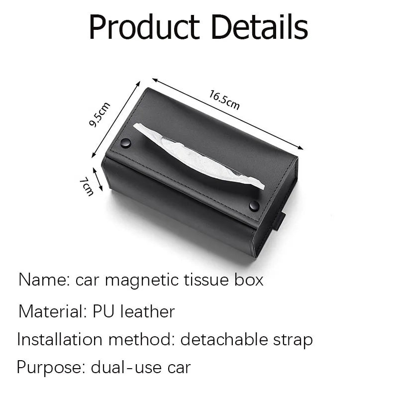 Car armrest box magnetic tissue box seat back napkin box for Volkswagen R Rline Golf Tiguan Polo CC Passat B7 R36 Scirocco T5