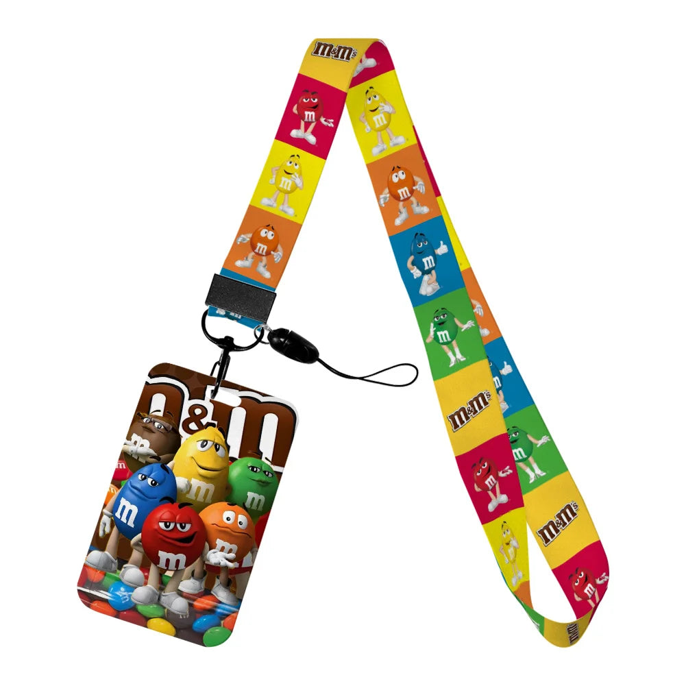 New Candy Design Lanyard Keychain ID Bus Card Cover Student Badge Holder Pass Hang Rope Lariat Gifts Keys Straps Accessories
