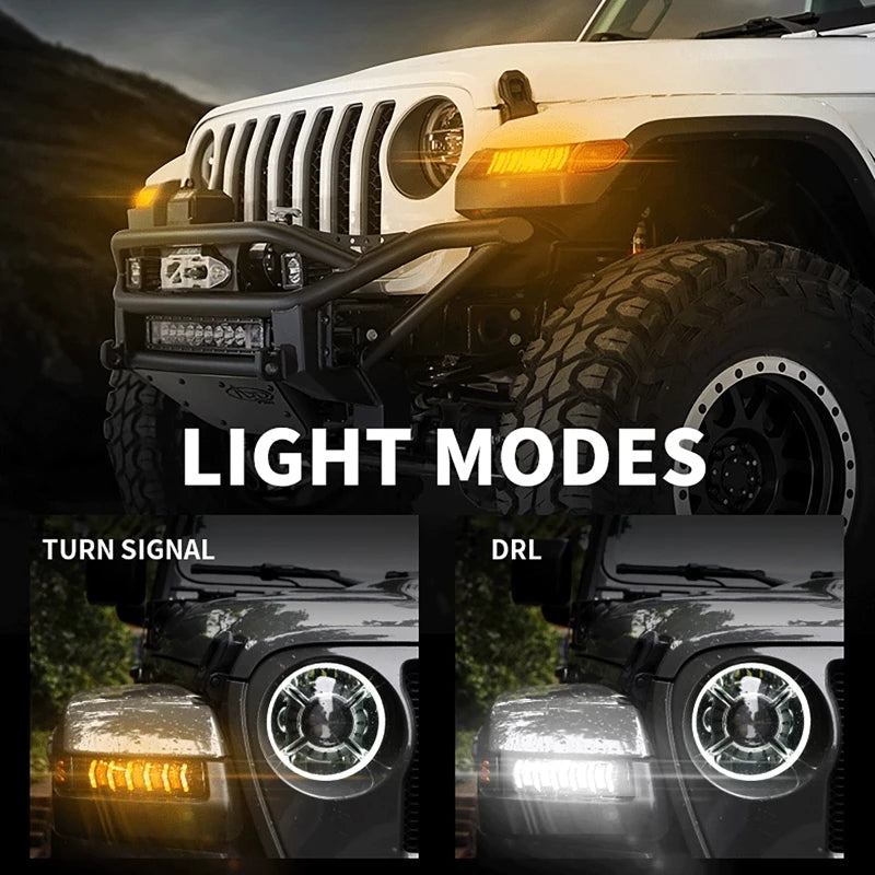 2pcs LED Fender Marker Light Dynamic Turn Signal Light for Jeep Wrangler JL 2018-2019/for Jeep Gladiator JT 2018+