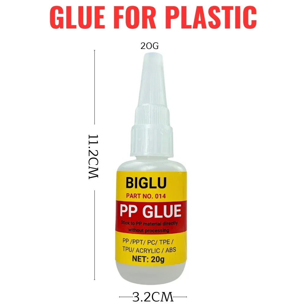 PP/ PPT/ PC/TPE/ TPU/ABS Adhesive PP Polypropylene Glue Stick To Most Plastic Materials Without Processing 20G