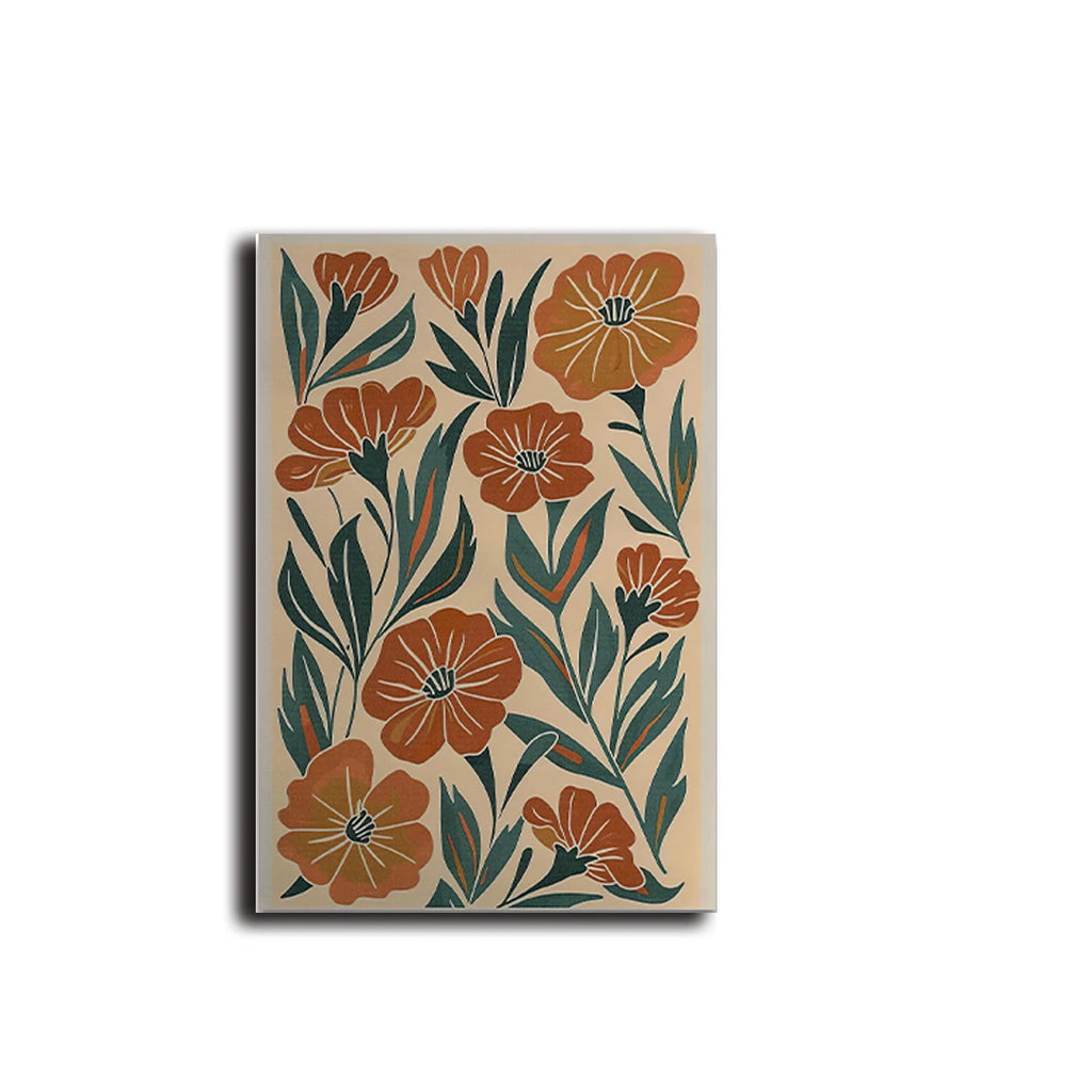 Bohemian Abstract Floral Canvas Printing Spring Wildflower Plant Wall Art Posters for Modern Living Room Bedroom Home Decor