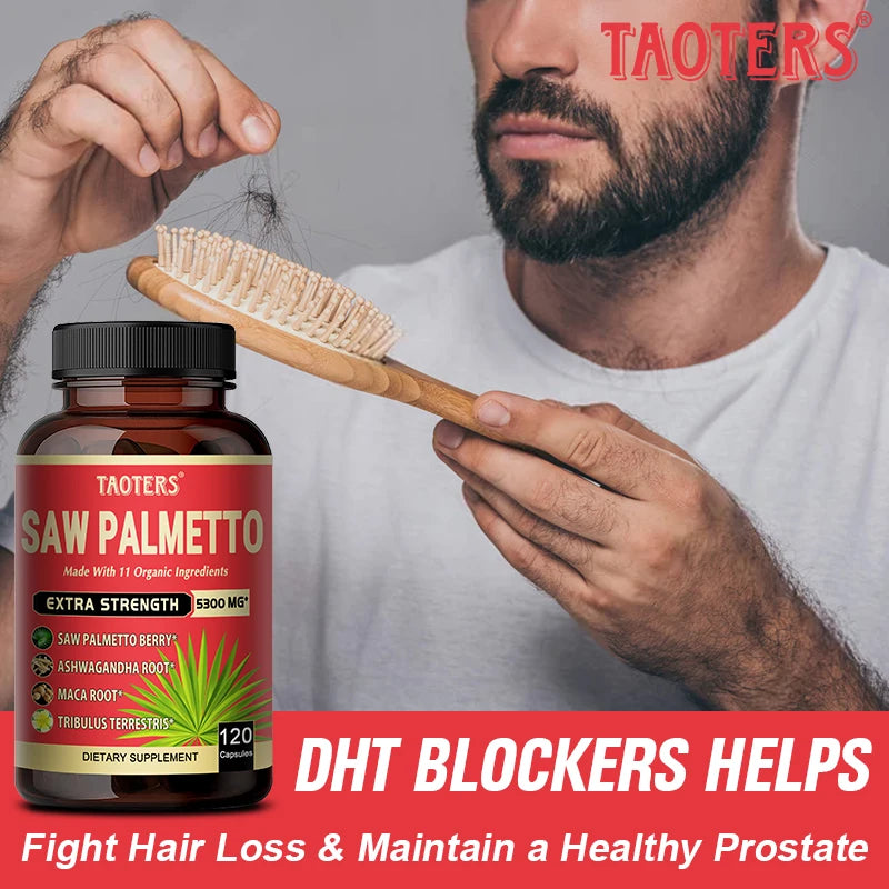 Saw Palmetto Supplement 5300 Mg - with 11 Organic Ingredients - for Urinary Tract and Prostate Health
