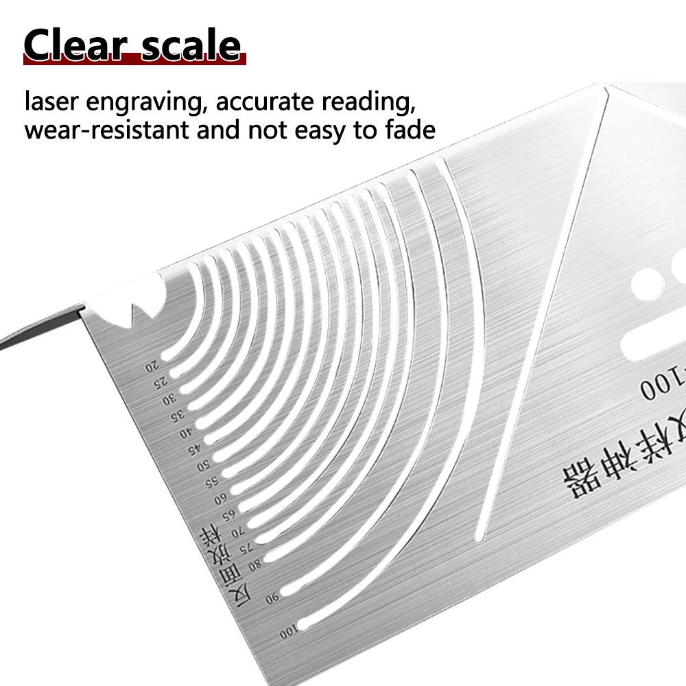 Angle & Arc Marking Tool Adjustable Linear Arc Dual-Purpose Scriber Pipe Cutting Measuring Tool for Metalworking Cutting Guide