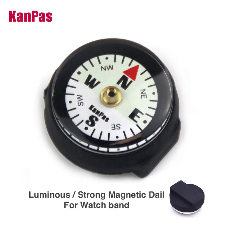 KANPAS Watch Band Compass Wrist Strap Compass Waterproof Mini Luminous  Magnetic for Outdoor,Camping,Hicking,Survival