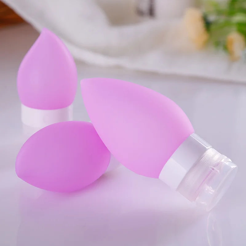 38/60/100ml Portable Refillable Travel Essential Silicone Toiletries Bottle for Shampoo Moisturizer Shower Gel Lotion Face Wash