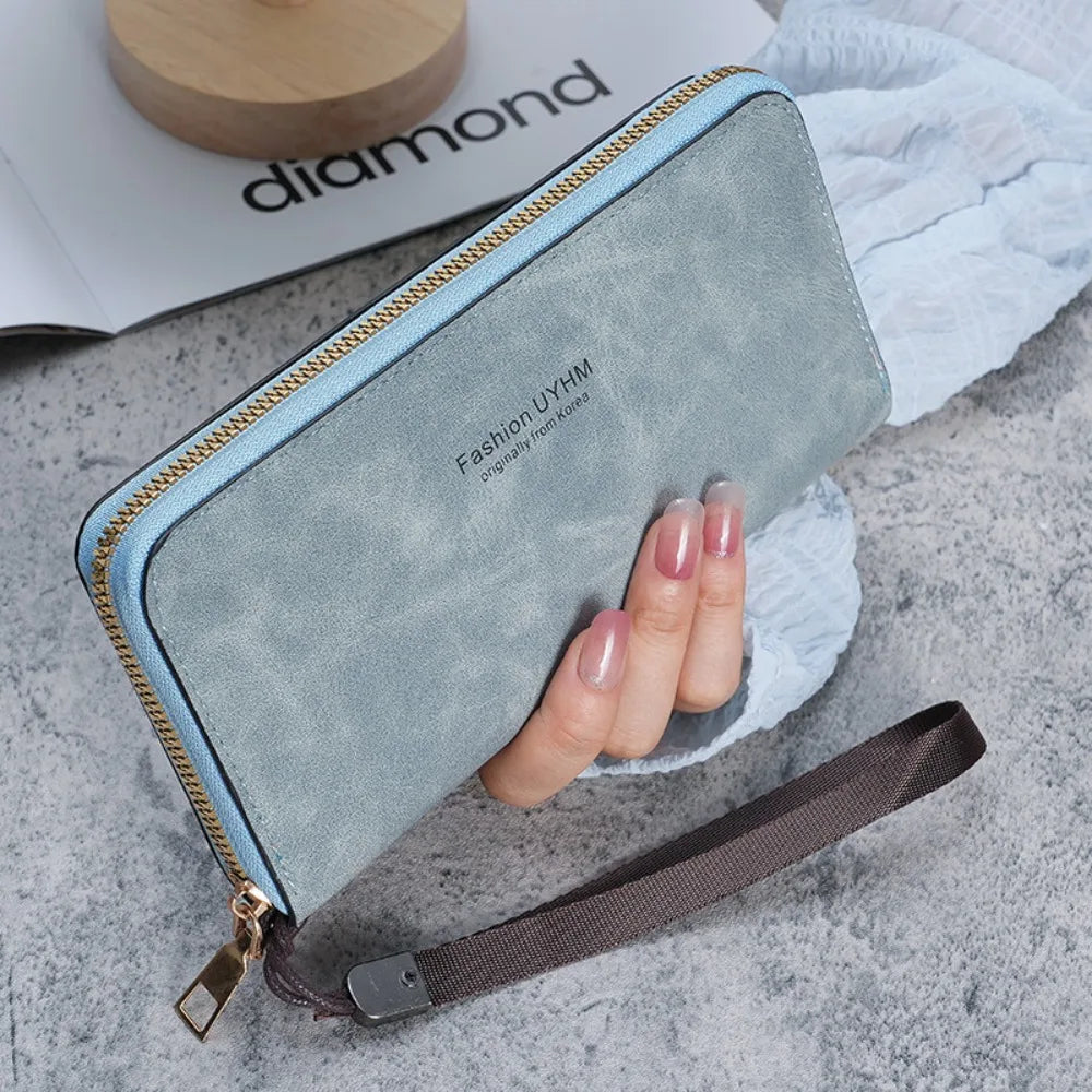 Ladies Holding A Long Wallet 2025 Korean Handbag Multi-function Card Bag Mobile Phone Bag Coin Purse Female Wallet Clutch Bag