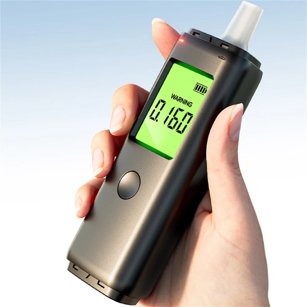Alcohol Tester Professional High Accuracy Digital Display Portable USB Rechargeable Breathalyzer Breath Tester Tool