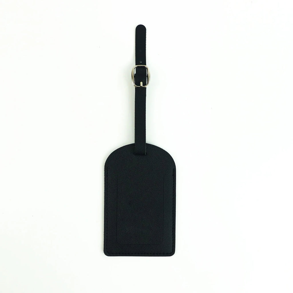 Customized letters smooth PU leather classic ultra-thin travel aviation luggage tag signature luggage label