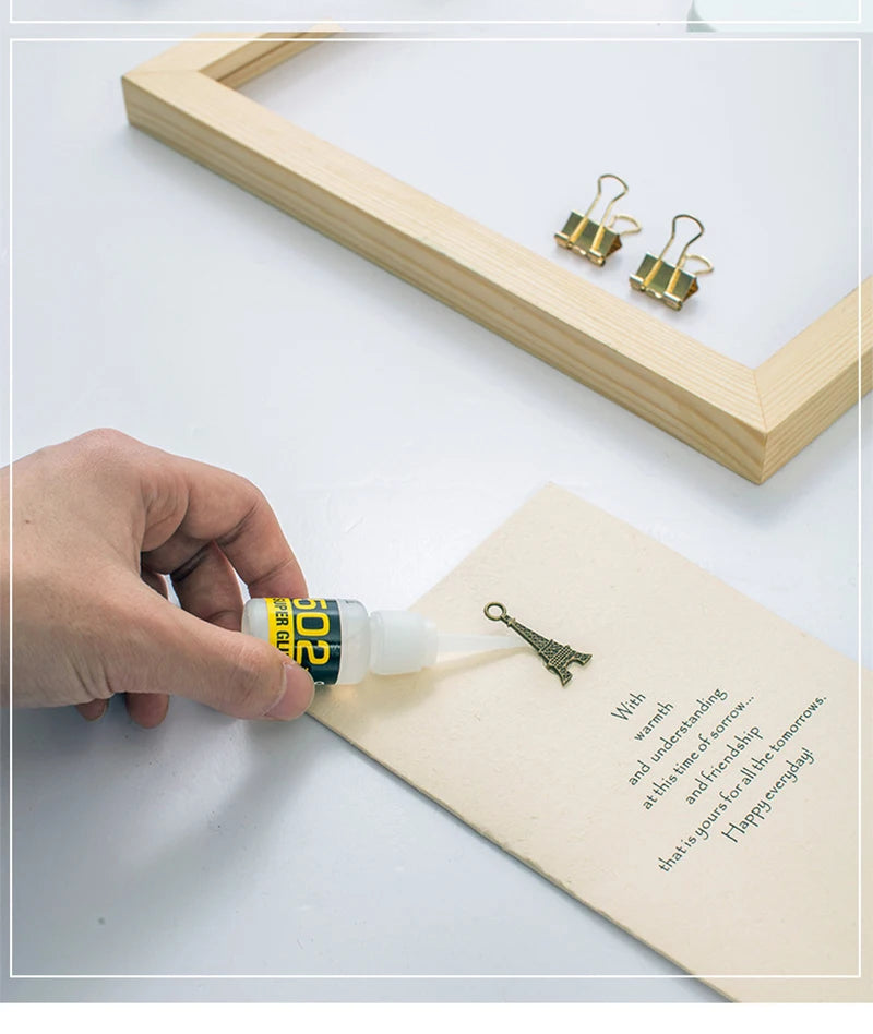 Deli Super Glue  Instant Quick-drying Cyanoacrylate Adhesive Leather Rubber Wood Metal Strong Bond Liquid Glue