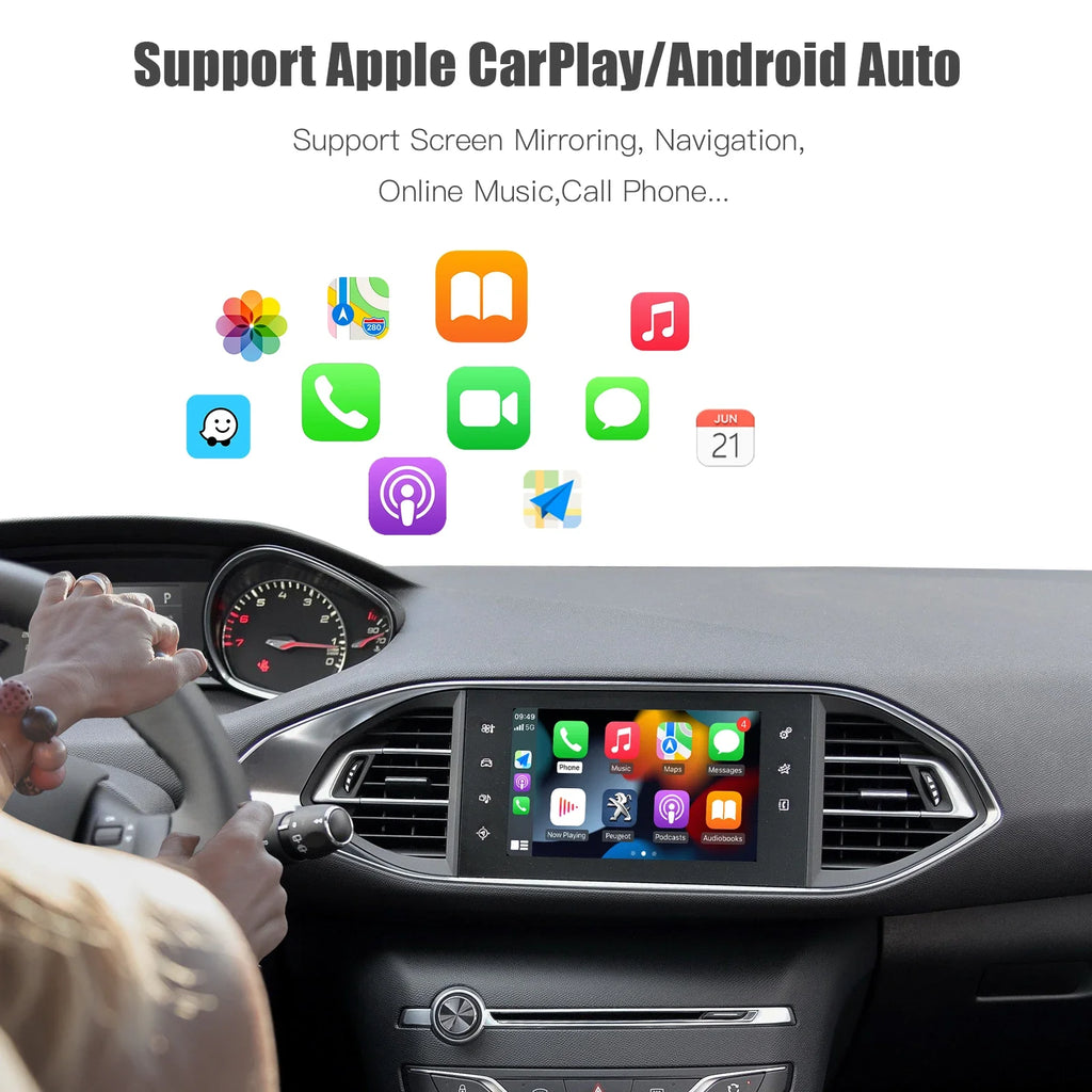 New Wireless Carplay Android Auto Module For Peugeot & Citroren 208 308 508 3008 C4 DS3 DS4 DS5 SMEG MRN Mirror Link Multimedi