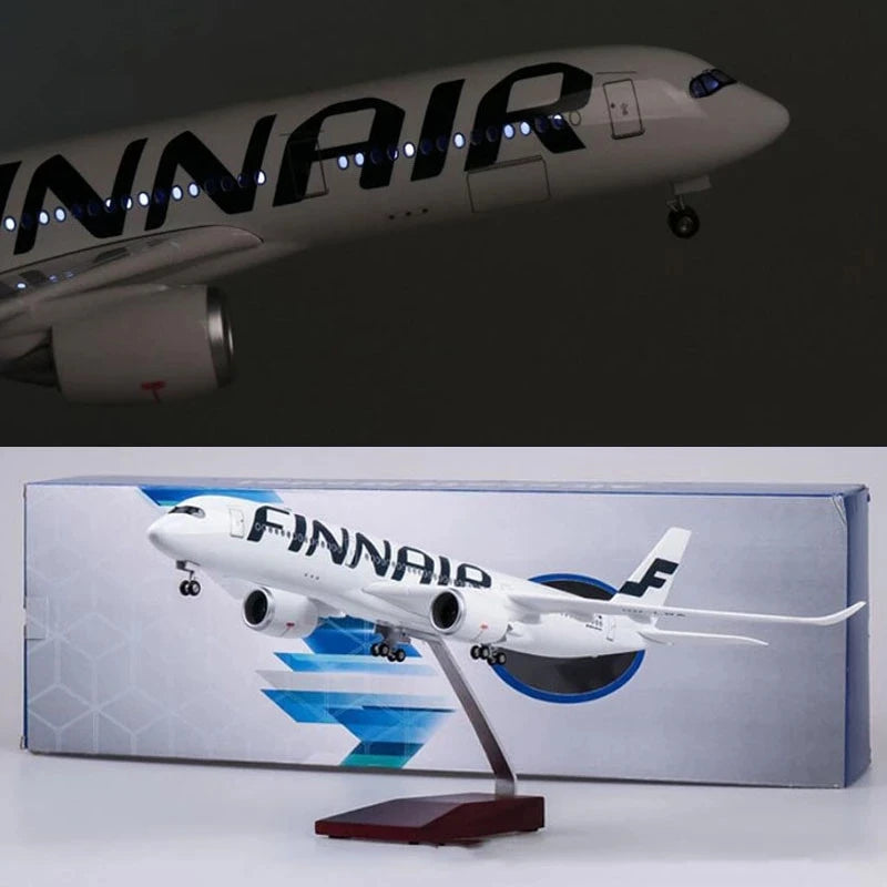 Airplane Airbus A350 Finland 47CM 1/142 Scale FINNAIR Airline Model Diecast Plastic Resin Plane For Collection Decoration home